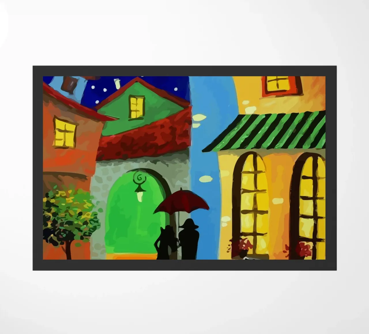 a couple of lovebirds and a cat at nigh zerbino da Dumery Art
