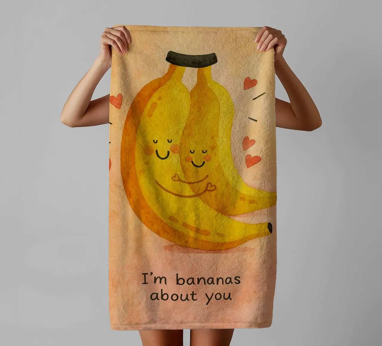 im bananas about you drawing towel by muhidines