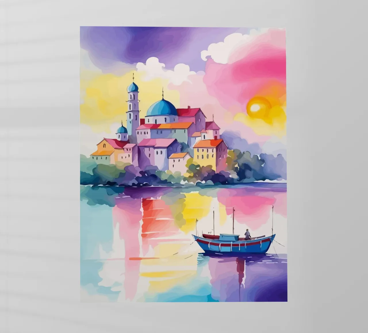 small ship and mosque pellicola backlit da Dumery Art