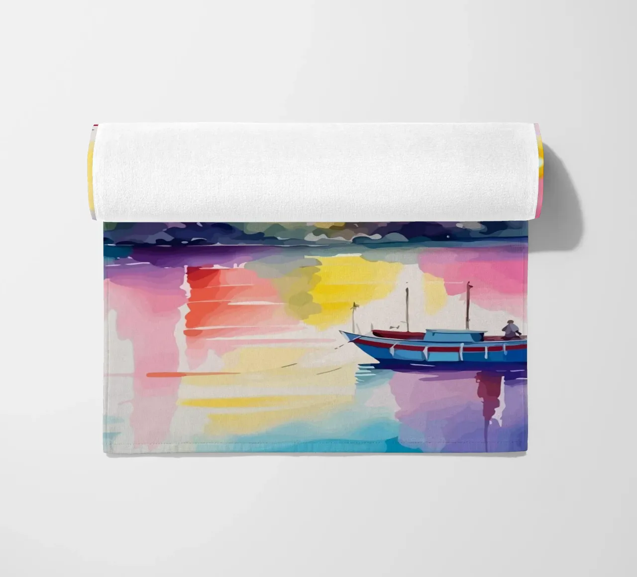 small ship and mosque telo mare da Dumery Art