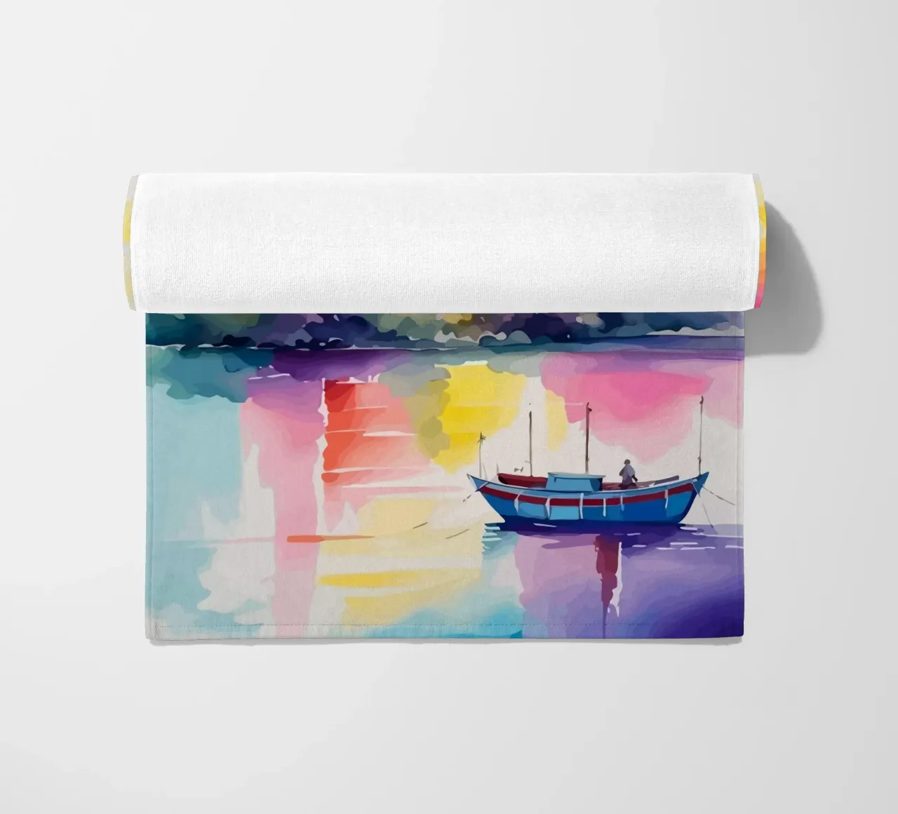 small ship and mosque telo mare da Dumery Art