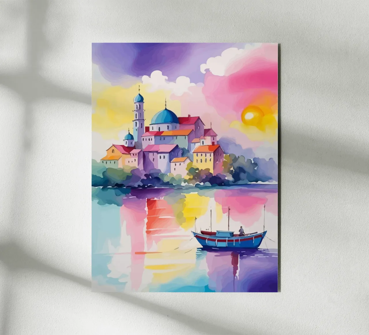 small ship and mosque alluminio dibond da Dumery Art