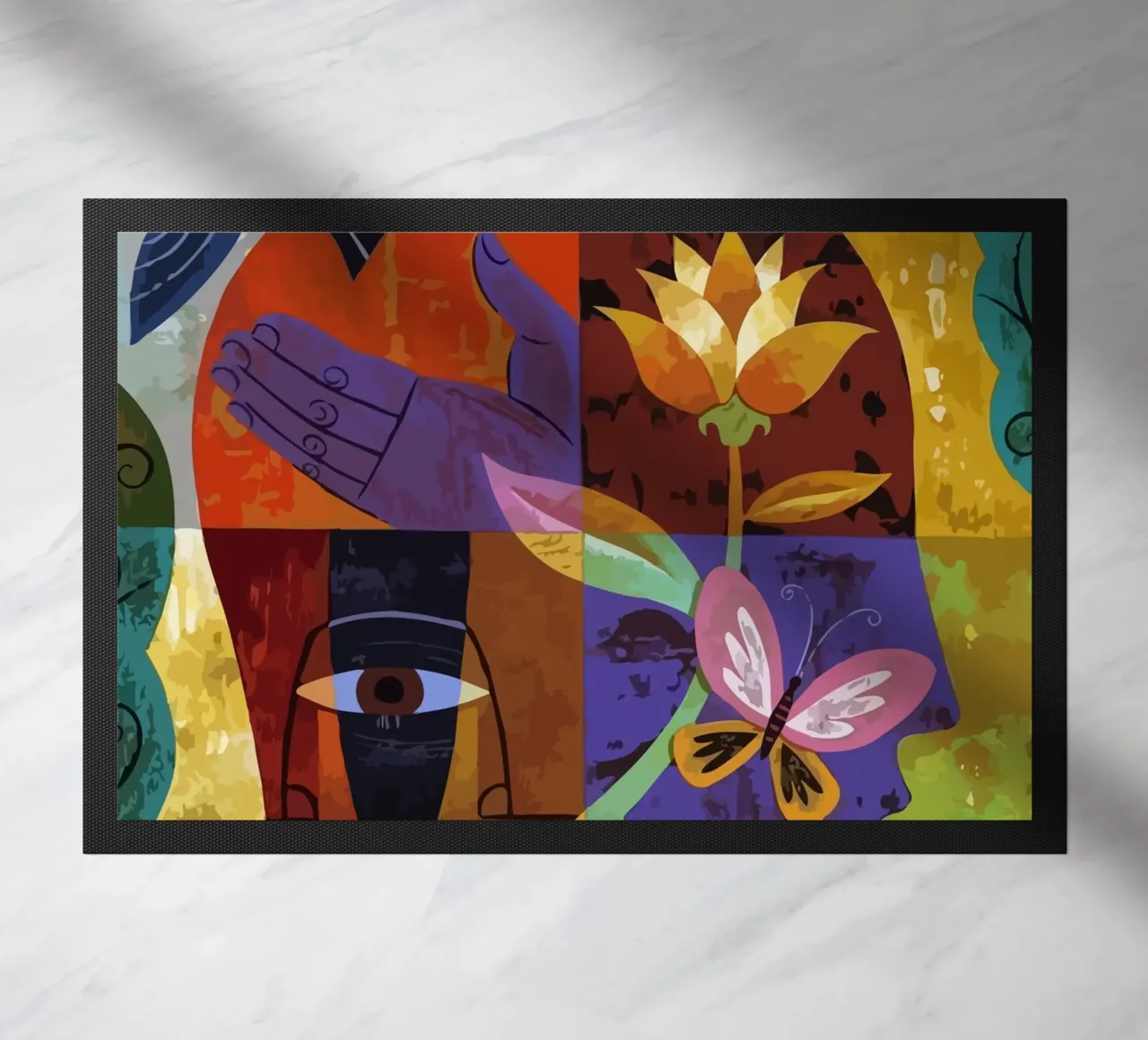 illustration of human face and bird zerbino da Dumery Art