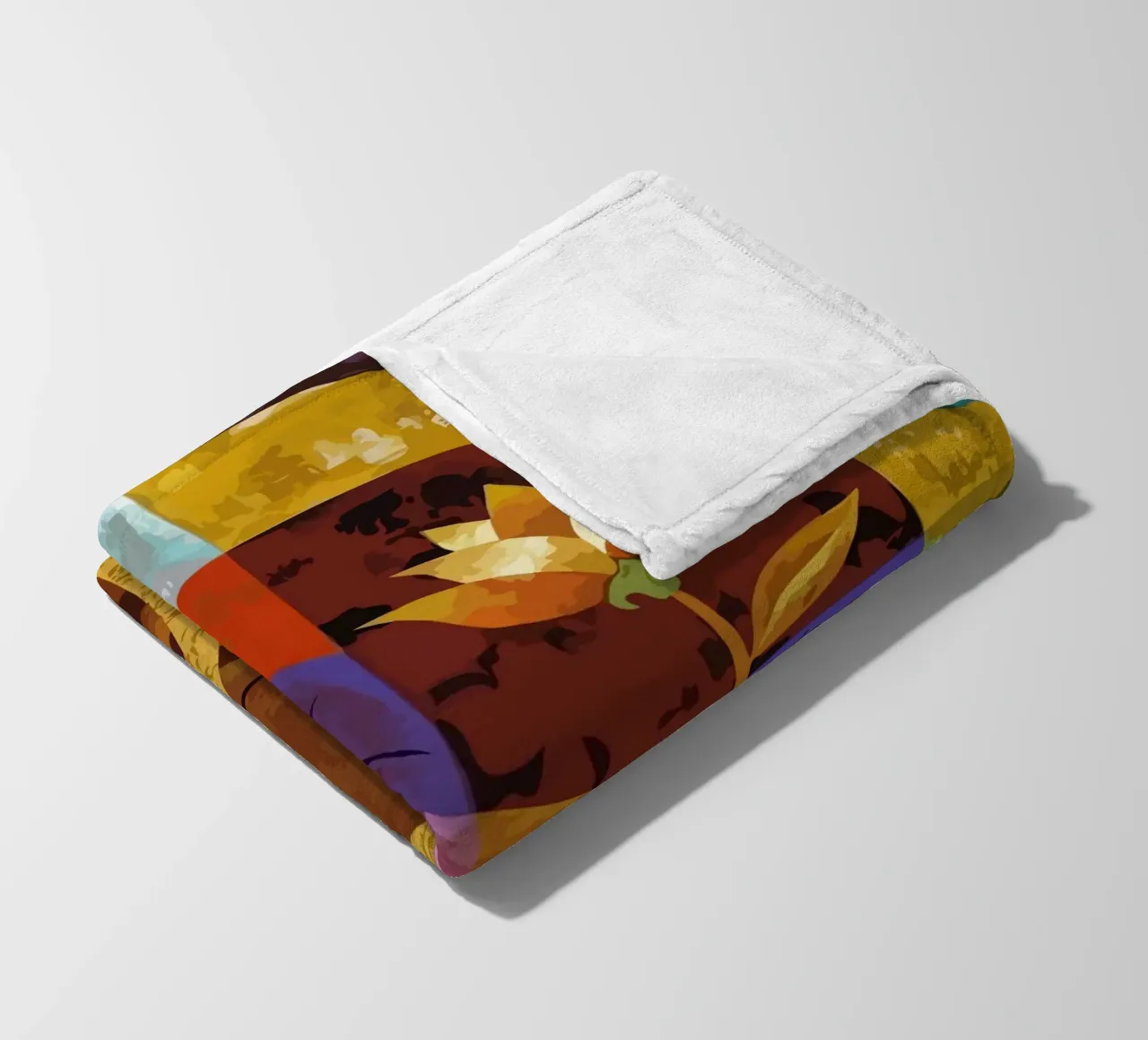 illustration of human face and bird coperta in pile da Dumery Art