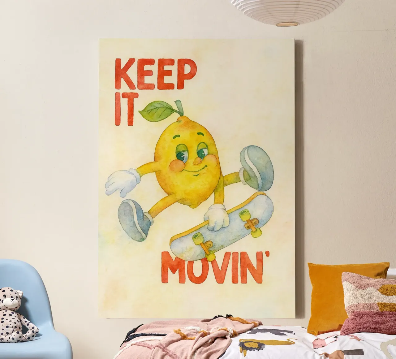 keep it movin tekening canvas met Baklijst van muhidines