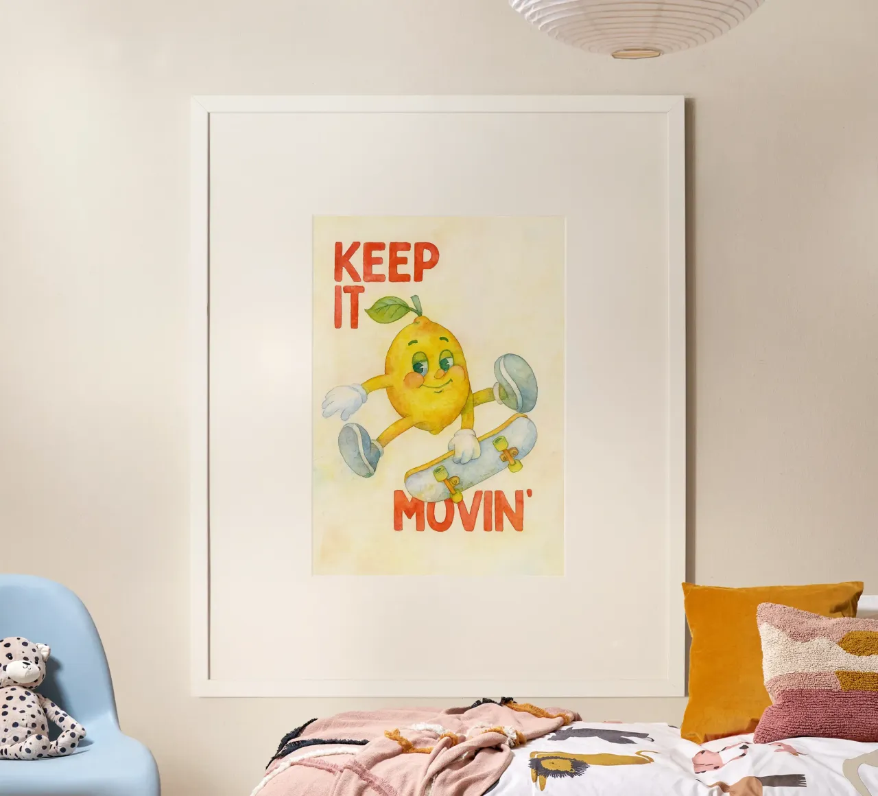 disegno in movimento poster con telaio in legno da muhidines