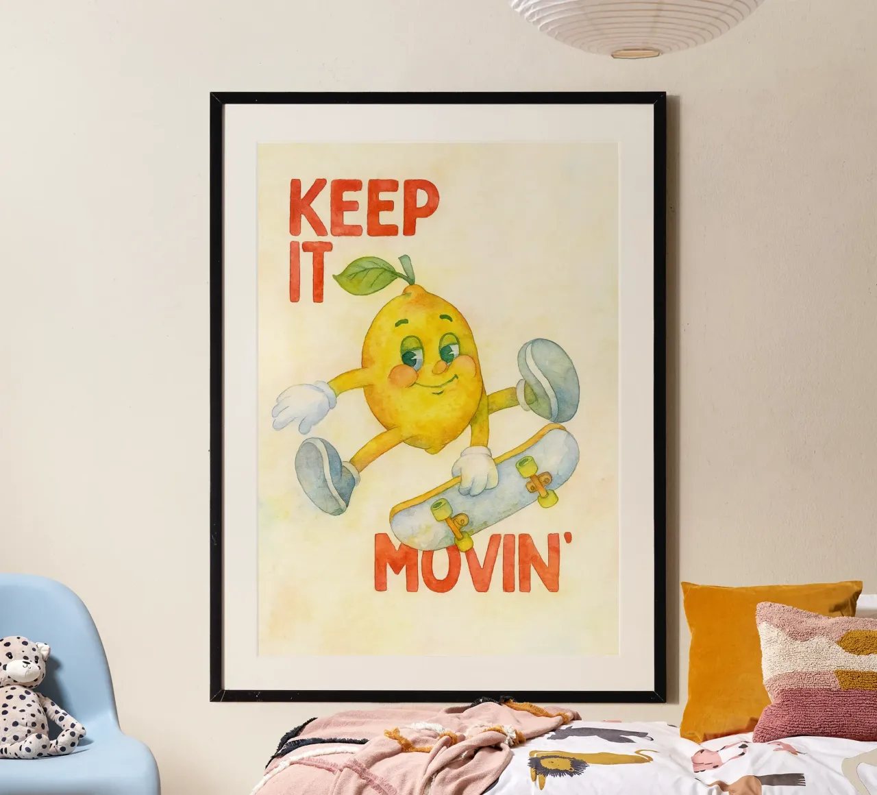 disegno in movimento poster con telaio in legno da muhidines