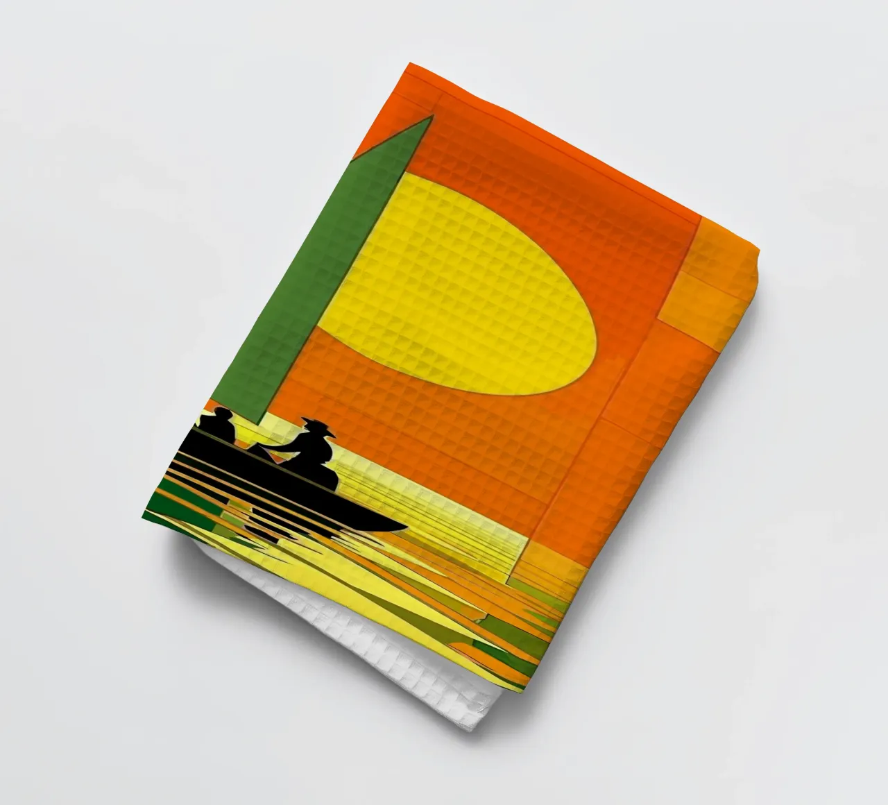 small ship in the sunset ocean canovaccio da cucina da Dumery Art