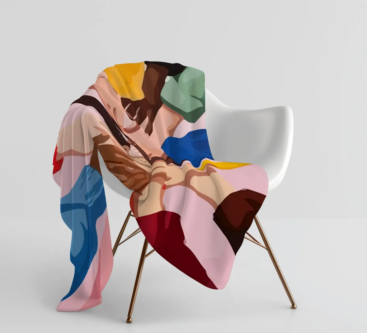 various colors of human hands in the world coperta in pile da Dumery Art