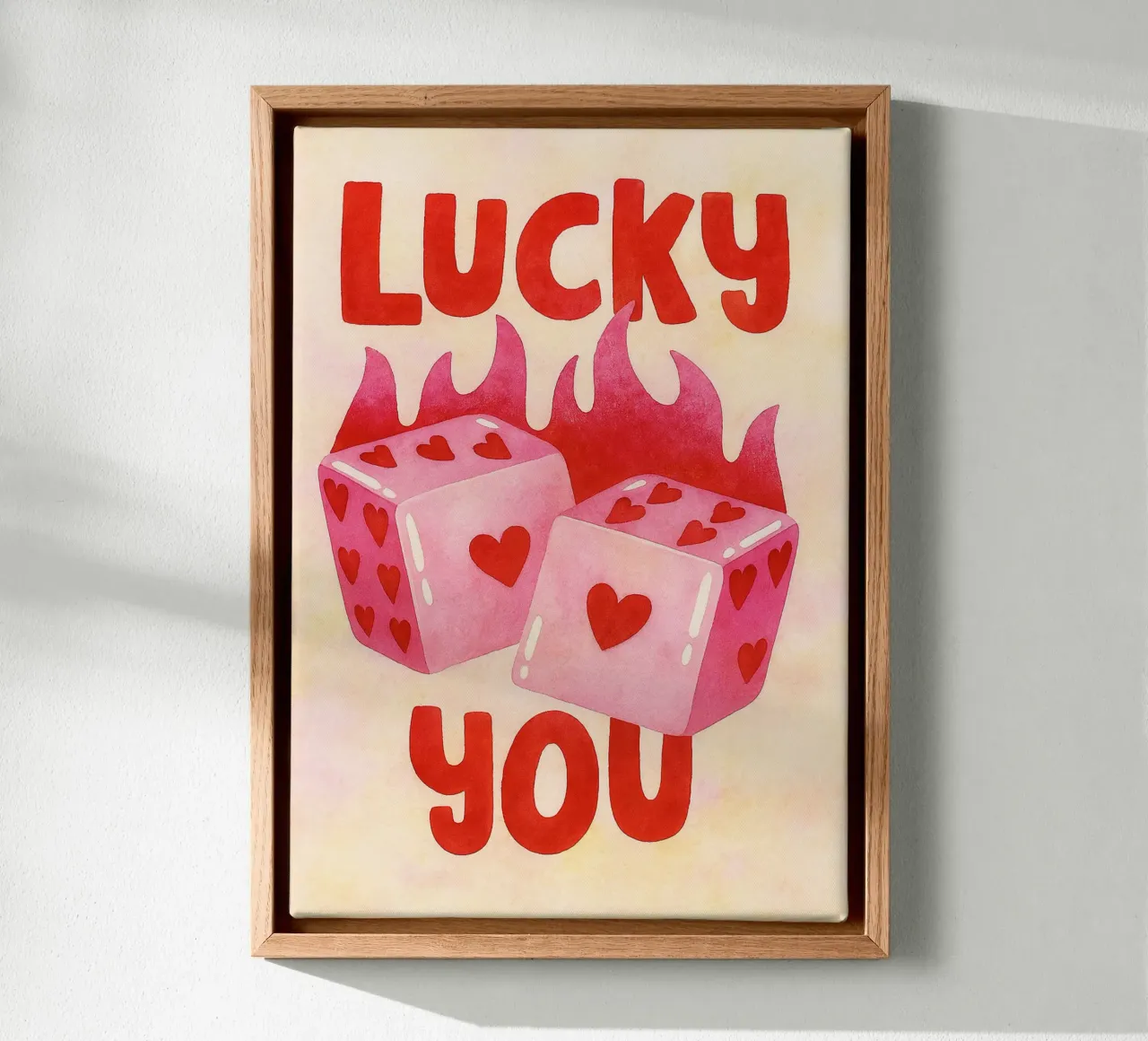 lucky you tekening canvas met Baklijst van muhidines