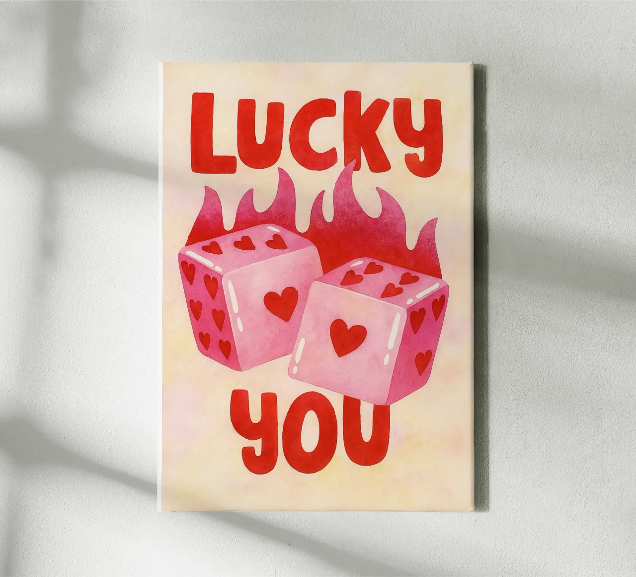 lucky you tekening canvas met Baklijst van muhidines