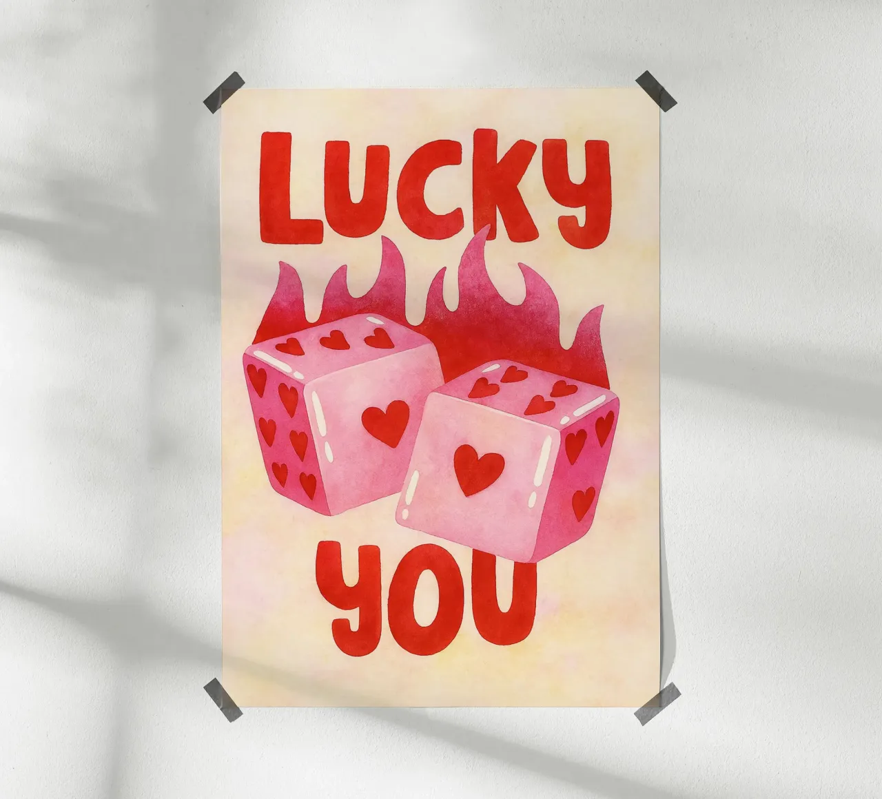disegno fortunato poster con telaio in alluminio da muhidines