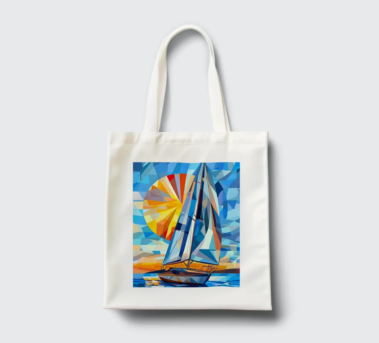 illustration of a ship in the ocean borsa in juta da Dumery Art