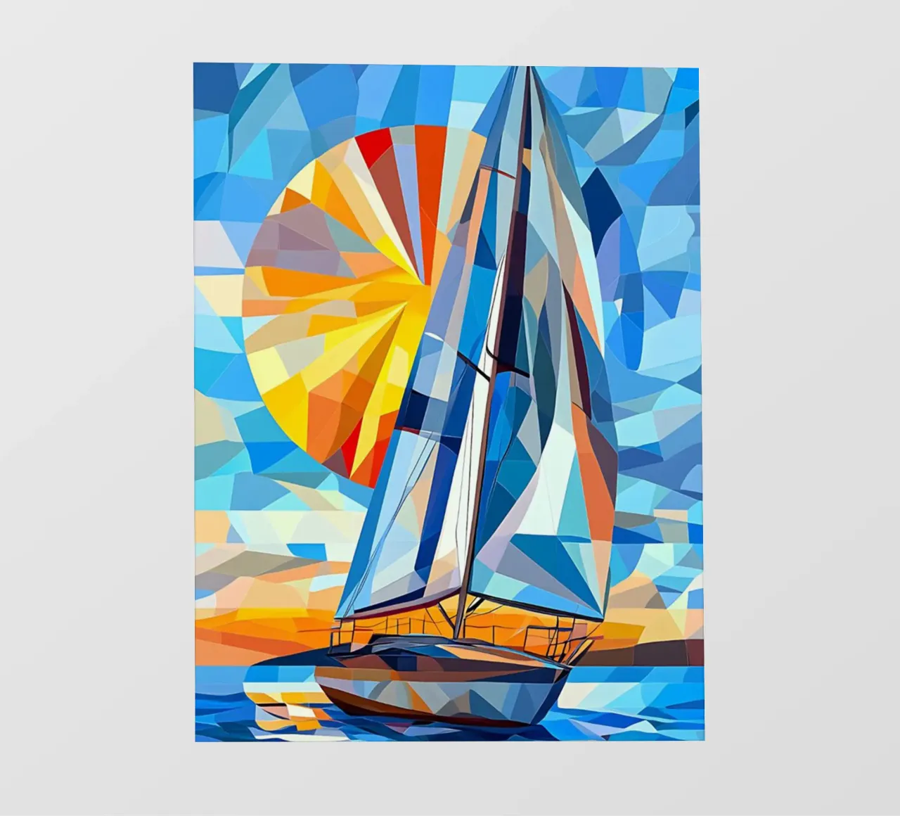 illustration of a ship in the ocean telo in pvc da Dumery Art
