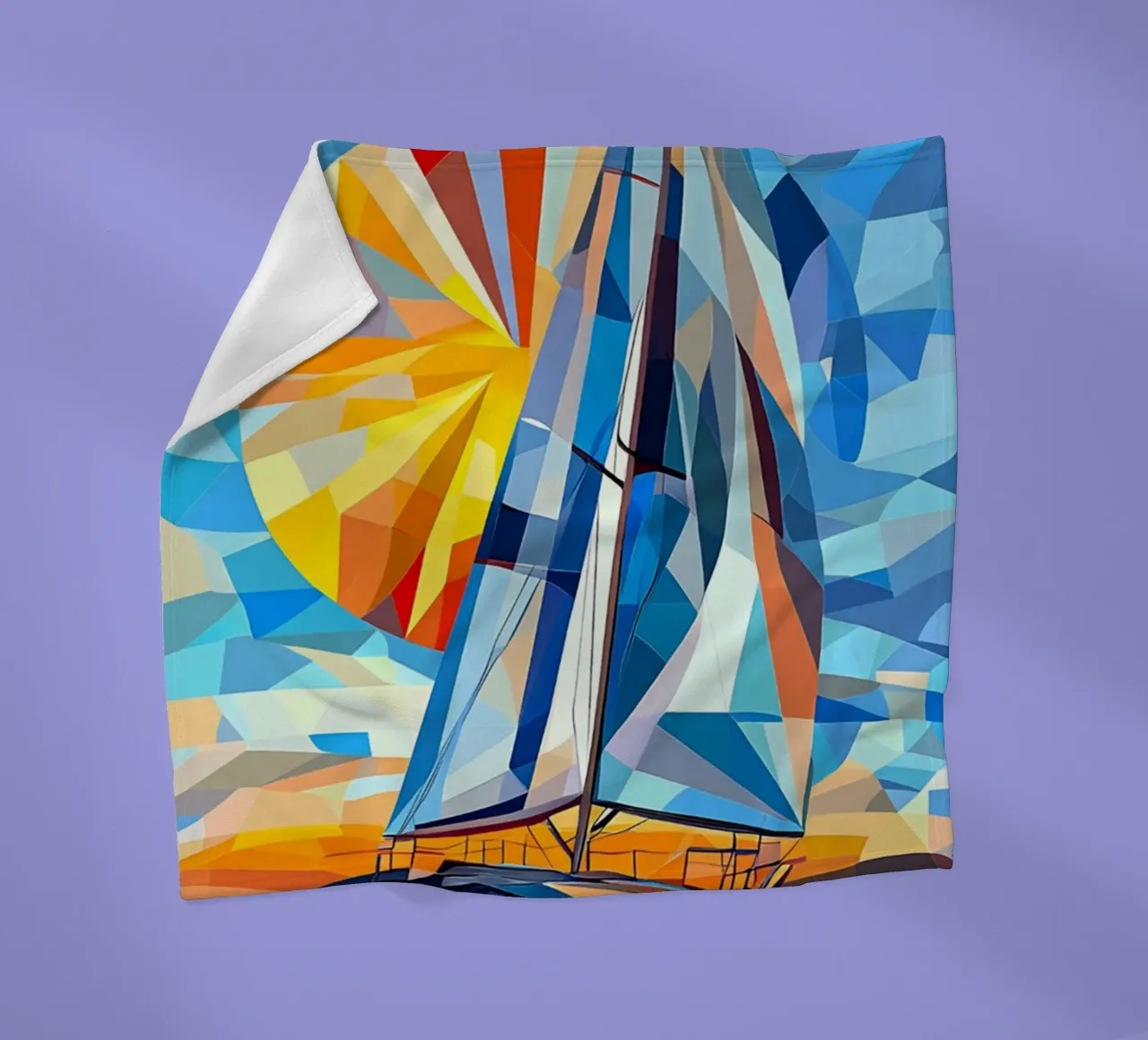illustration of a ship in the ocean coperta in pile da Dumery Art