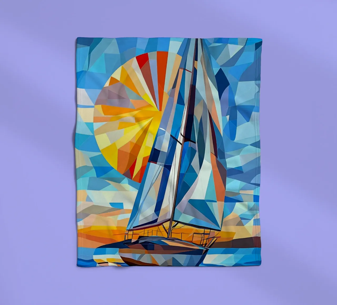 illustration of a ship in the ocean coperta in pile da Dumery Art