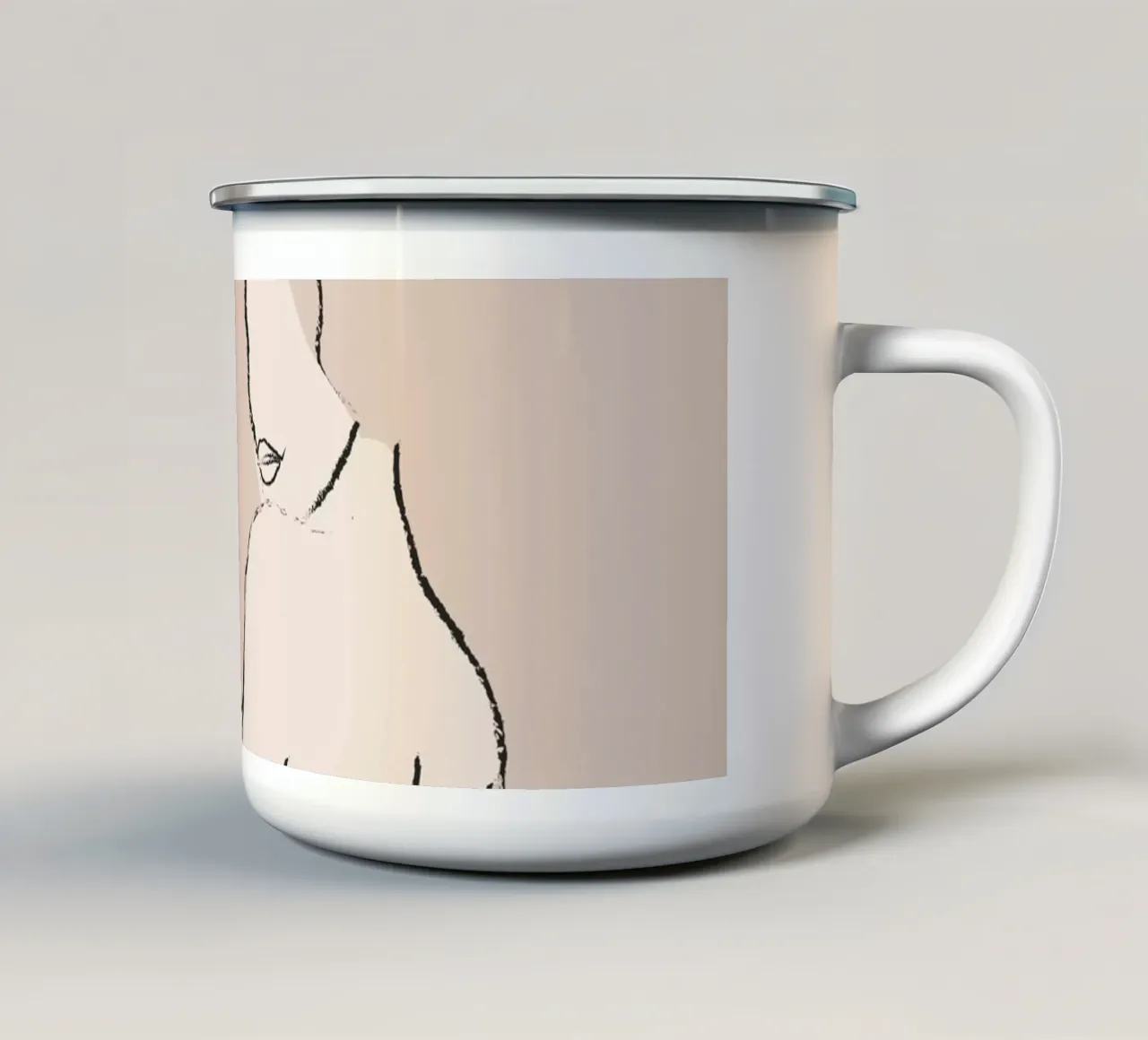 Nudo 2 tazza in smalto da ThingDesign