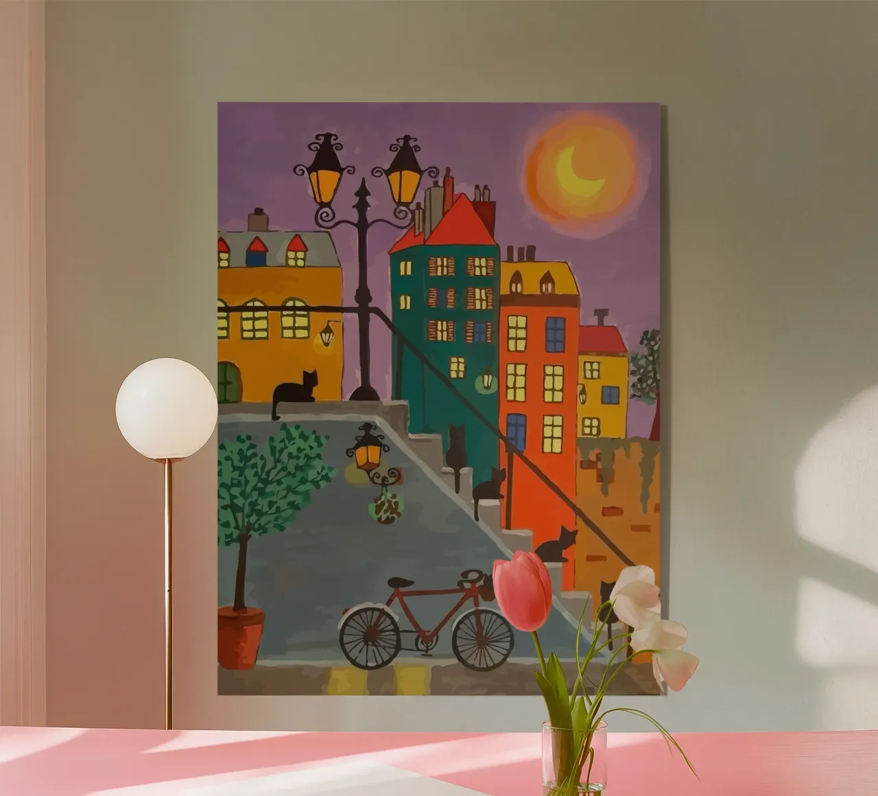 bicycle and cat in the afternoon plexiglass da Dumery Art