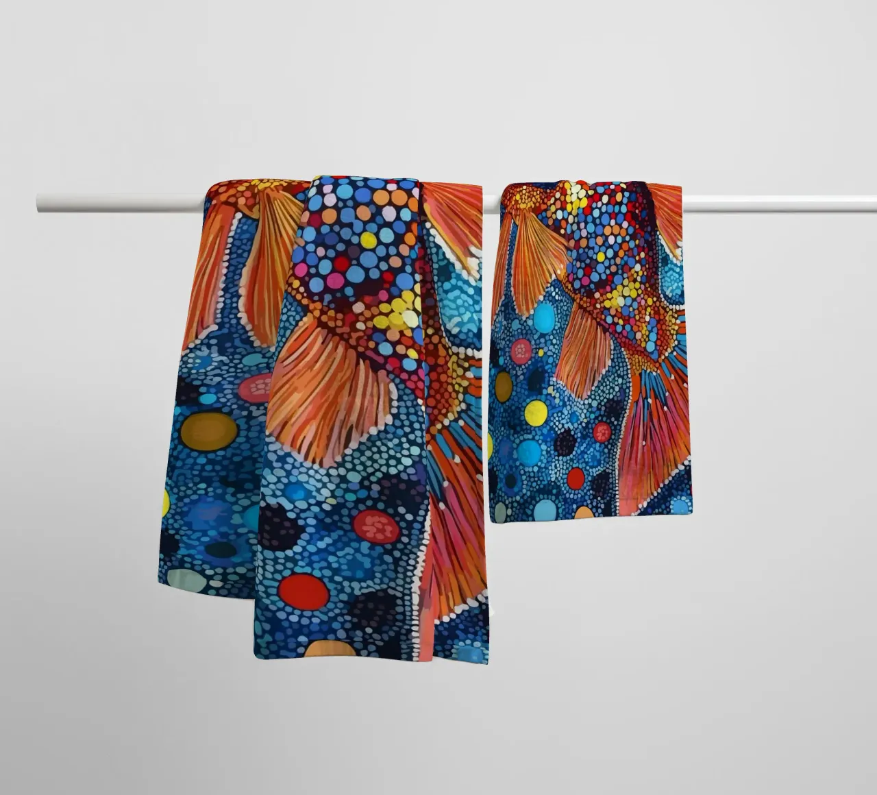 Fish asciugamano da bagno da Dumery Art