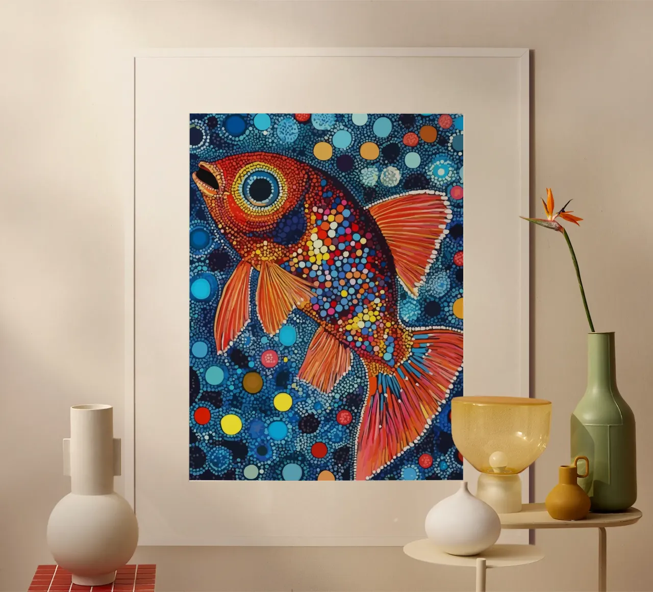 Fish poster con telaio in plastica da Dumery Art