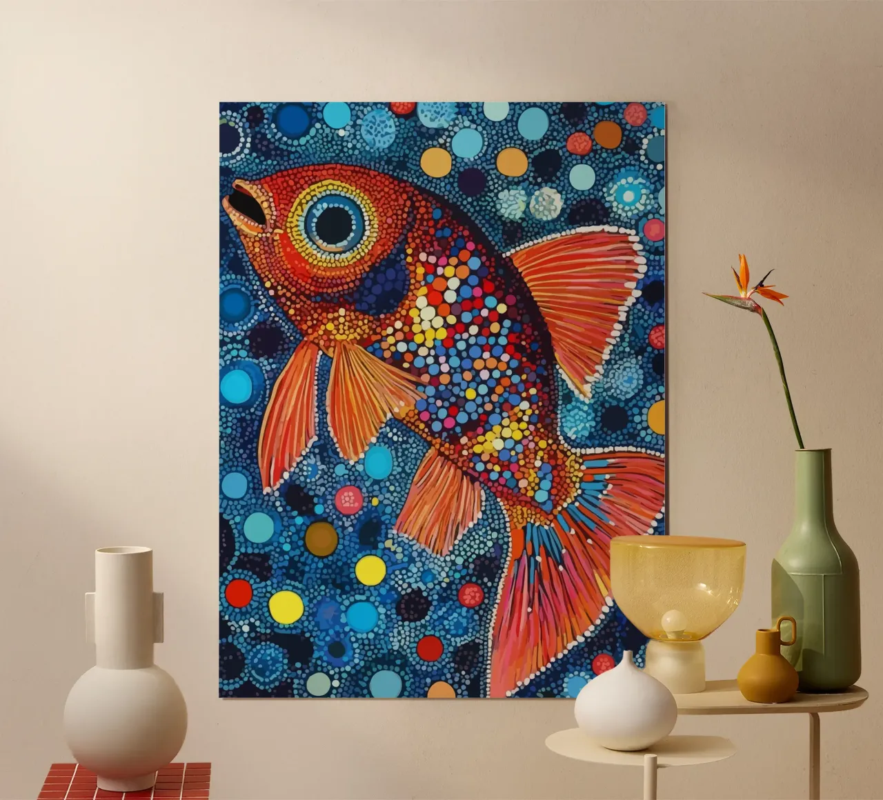 Fish poster con telaio in plastica da Dumery Art