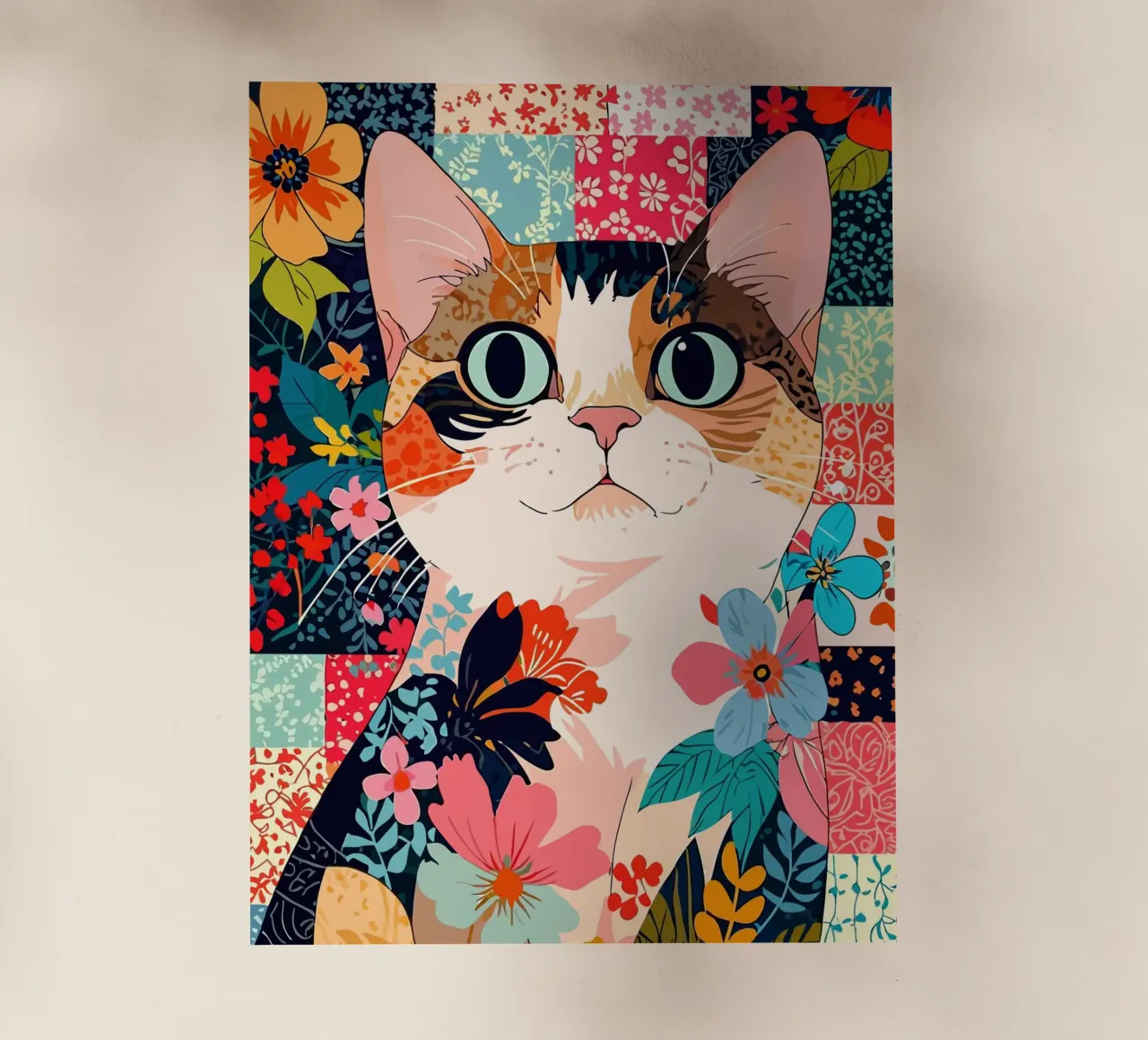 cats floral pellicola backlit da Dumery Art