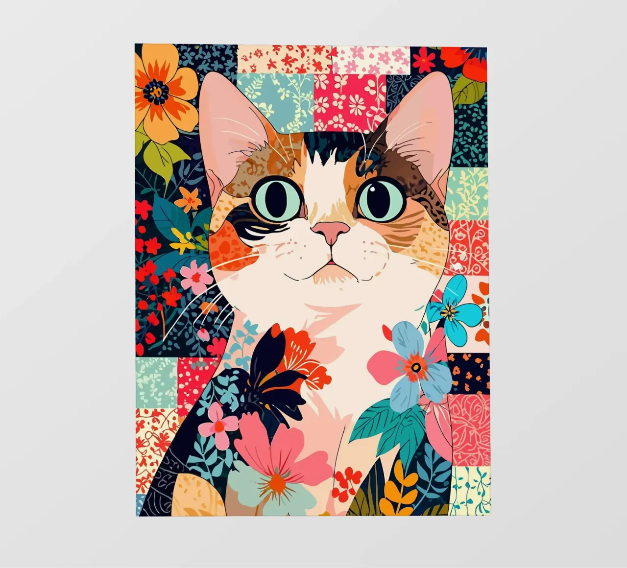cats floral pellicola backlit da Dumery Art