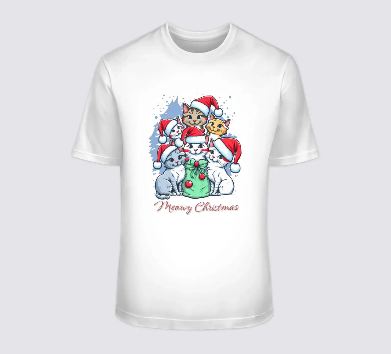 Meowy Funny Cat Navidad camiseta de muhidines