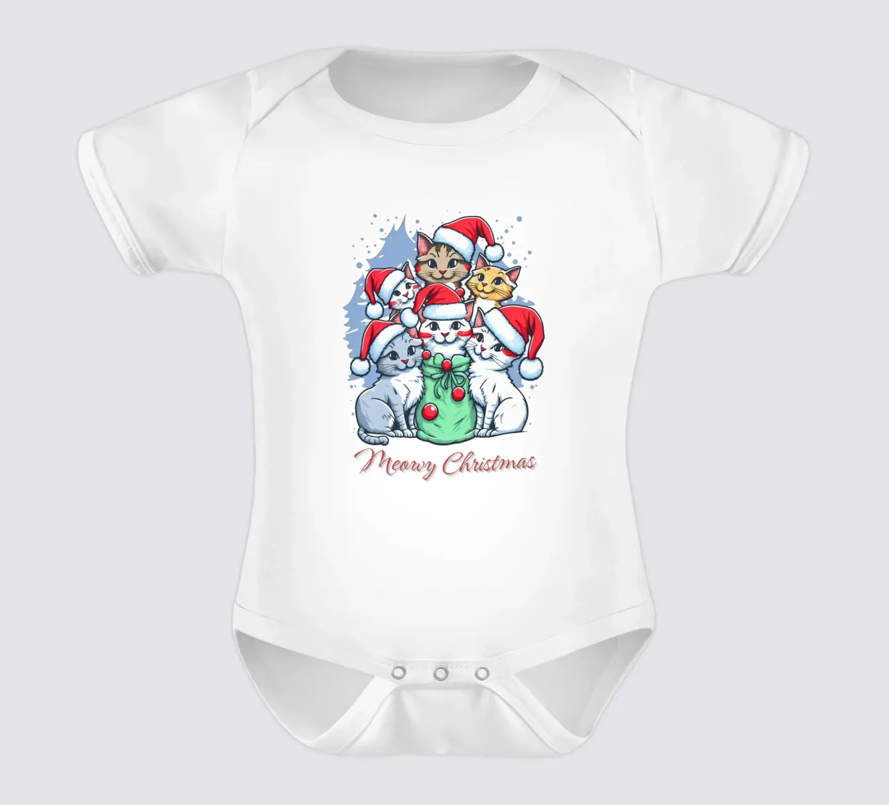 Meowy Funny Cat Navidad body de bebé de muhidines