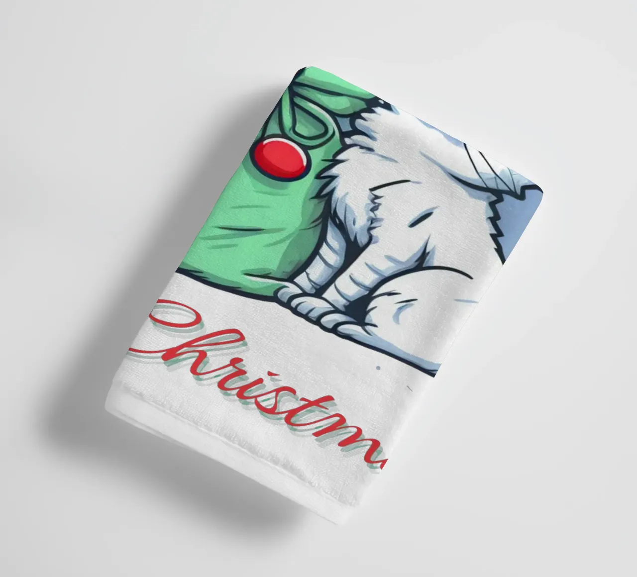 Meowy Funny Cat Navidad toalla de baño de muhidines