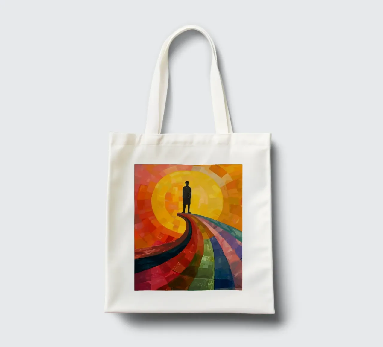 a man under the moon borsa in juta da Dumery Art