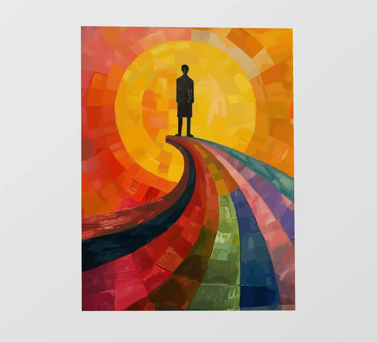 a man under the moon telo in pvc da Dumery Art