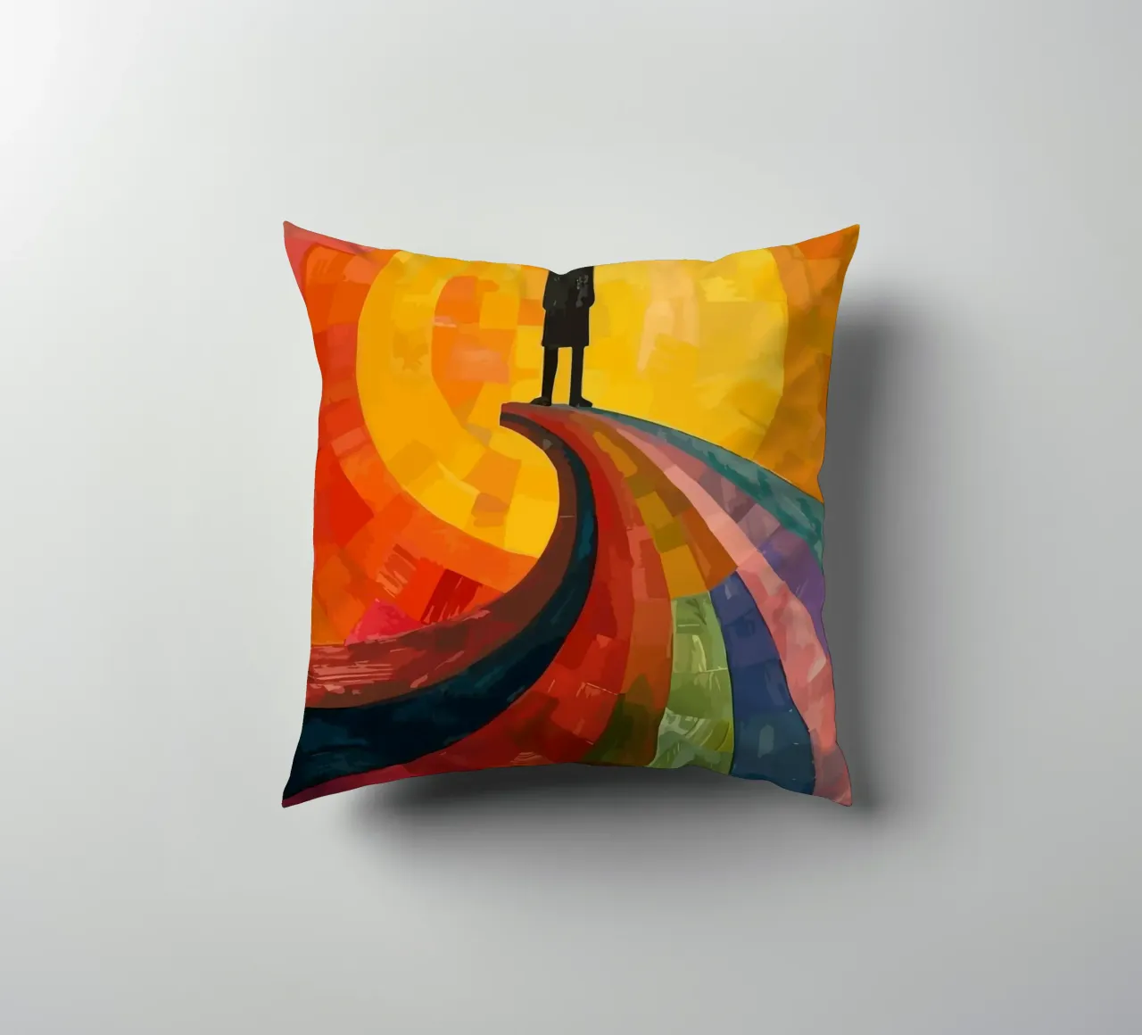 a man under the moon cuscino da Dumery Art