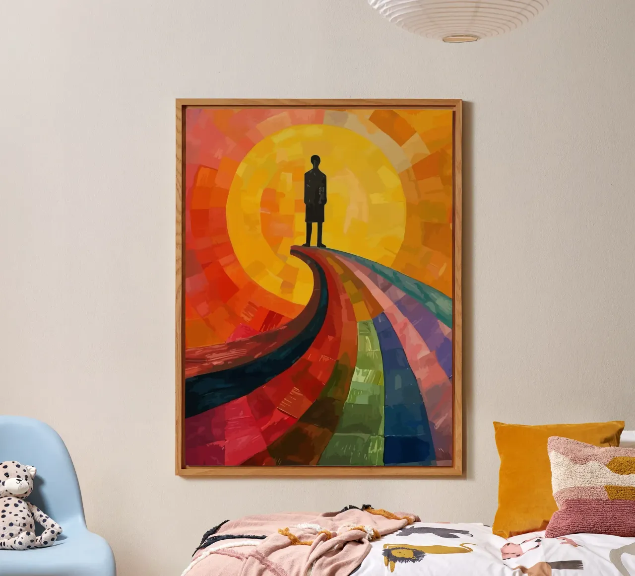 a man under the moon alluminio dibond da Dumery Art