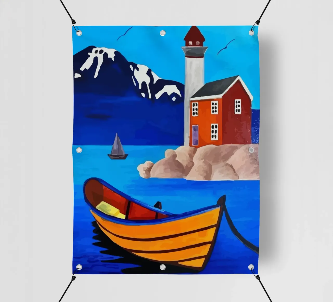 boat moored telo in pvc da Dumery Art