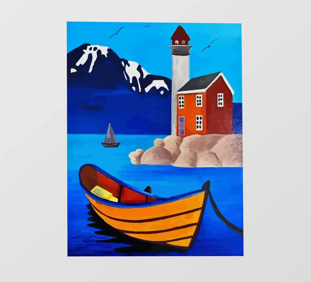 boat moored telo in pvc da Dumery Art