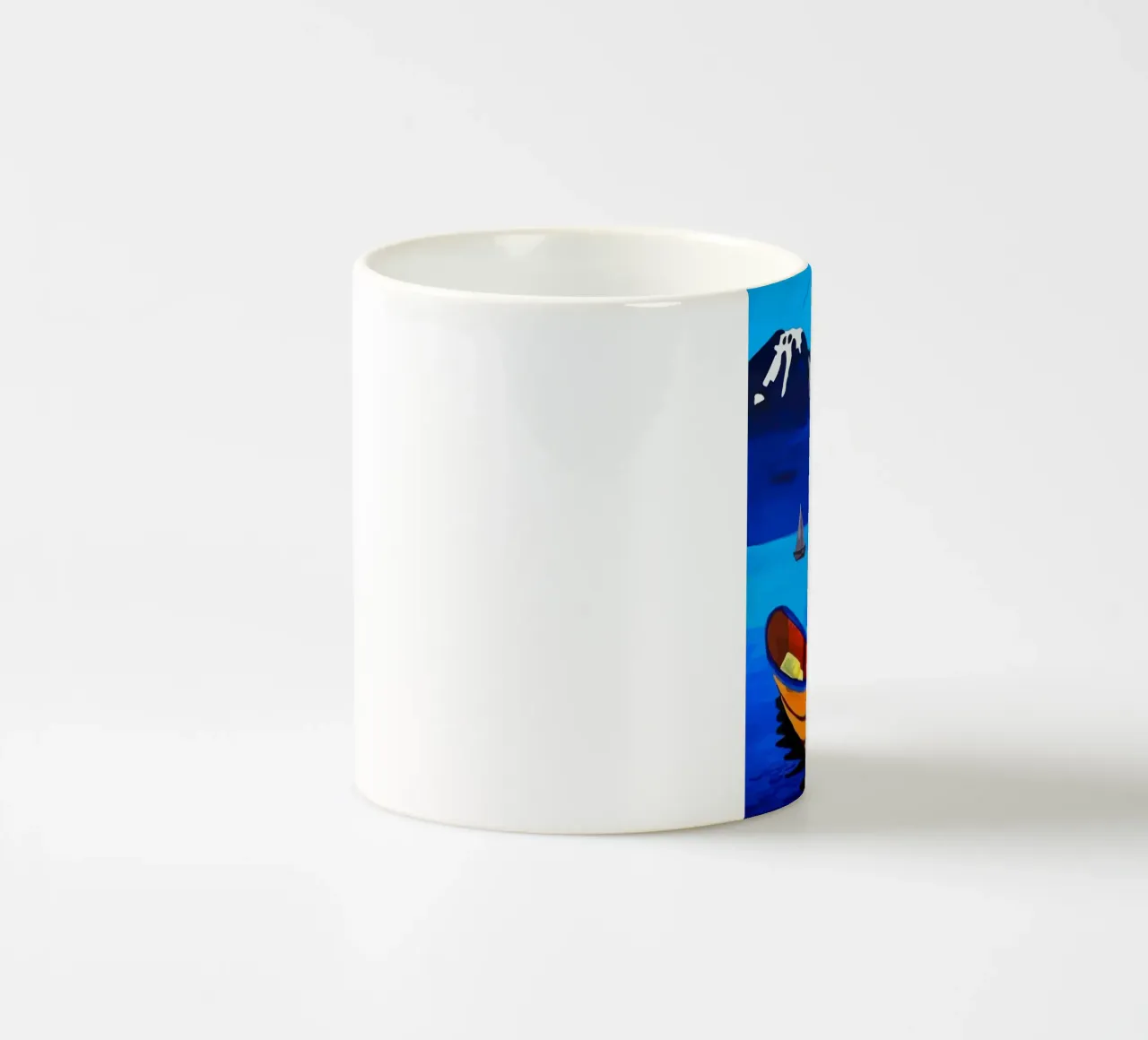 boat moored tazza in ceramica da Dumery Art