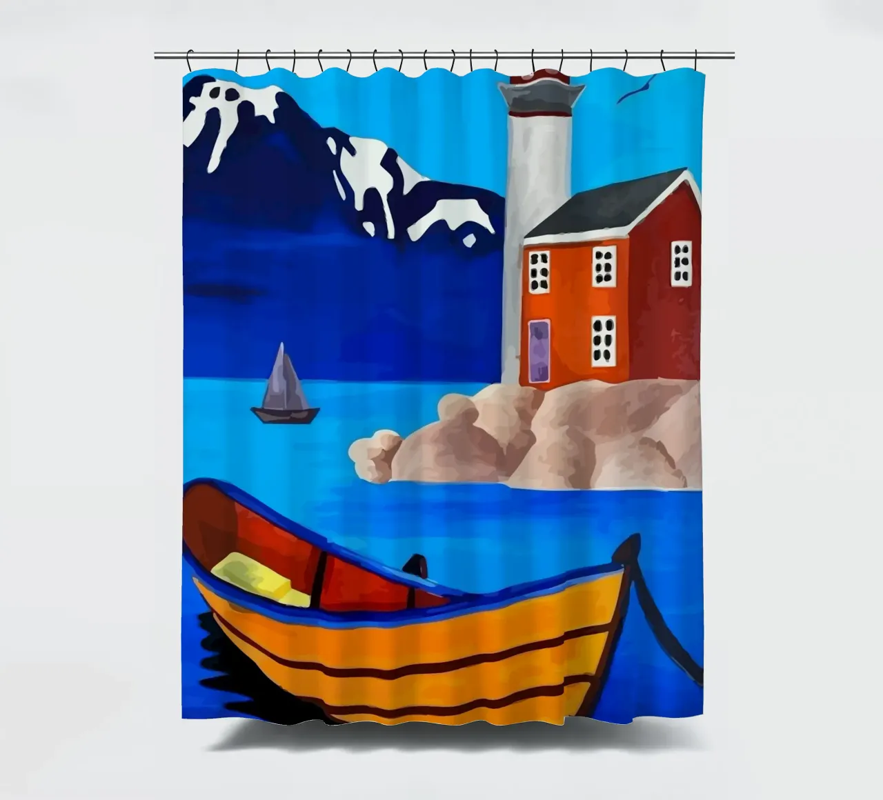 boat moored tenda da doccia da Dumery Art