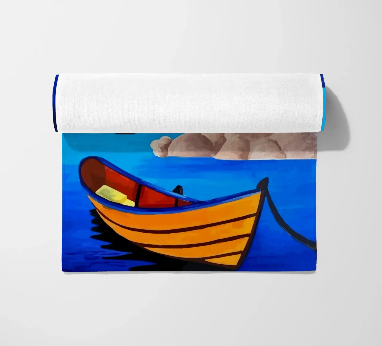 boat moored telo mare da Dumery Art