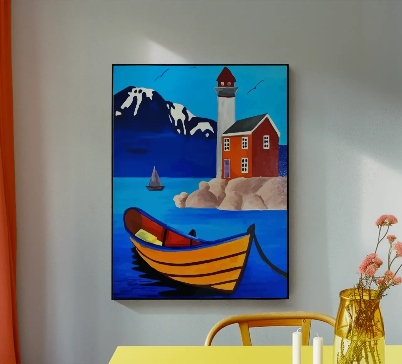 boat moored plexiglass da Dumery Art