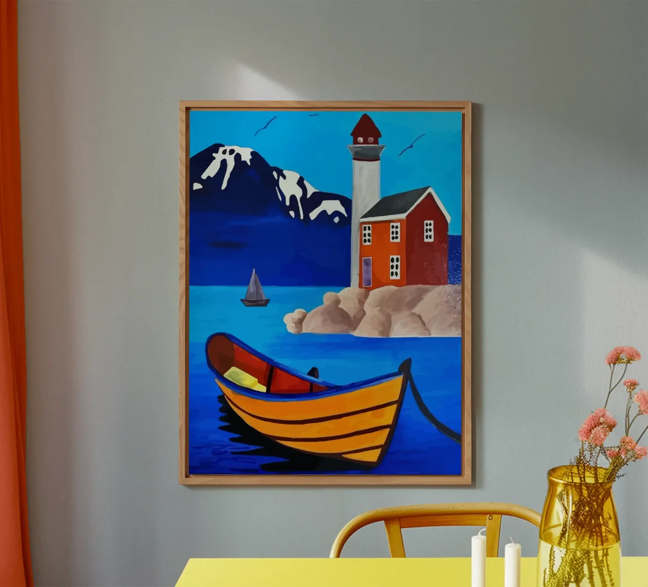 boat moored pannello forex da Dumery Art