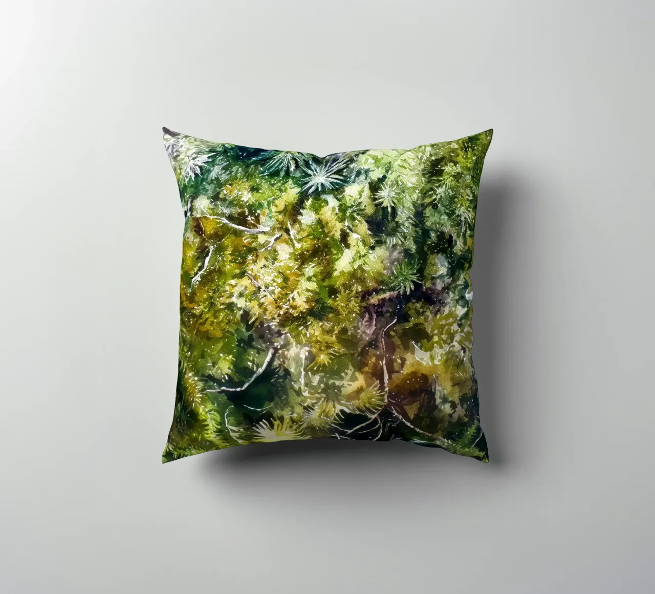 Forest Floor Tapestry decorative cushion by Luke Wilder Studio