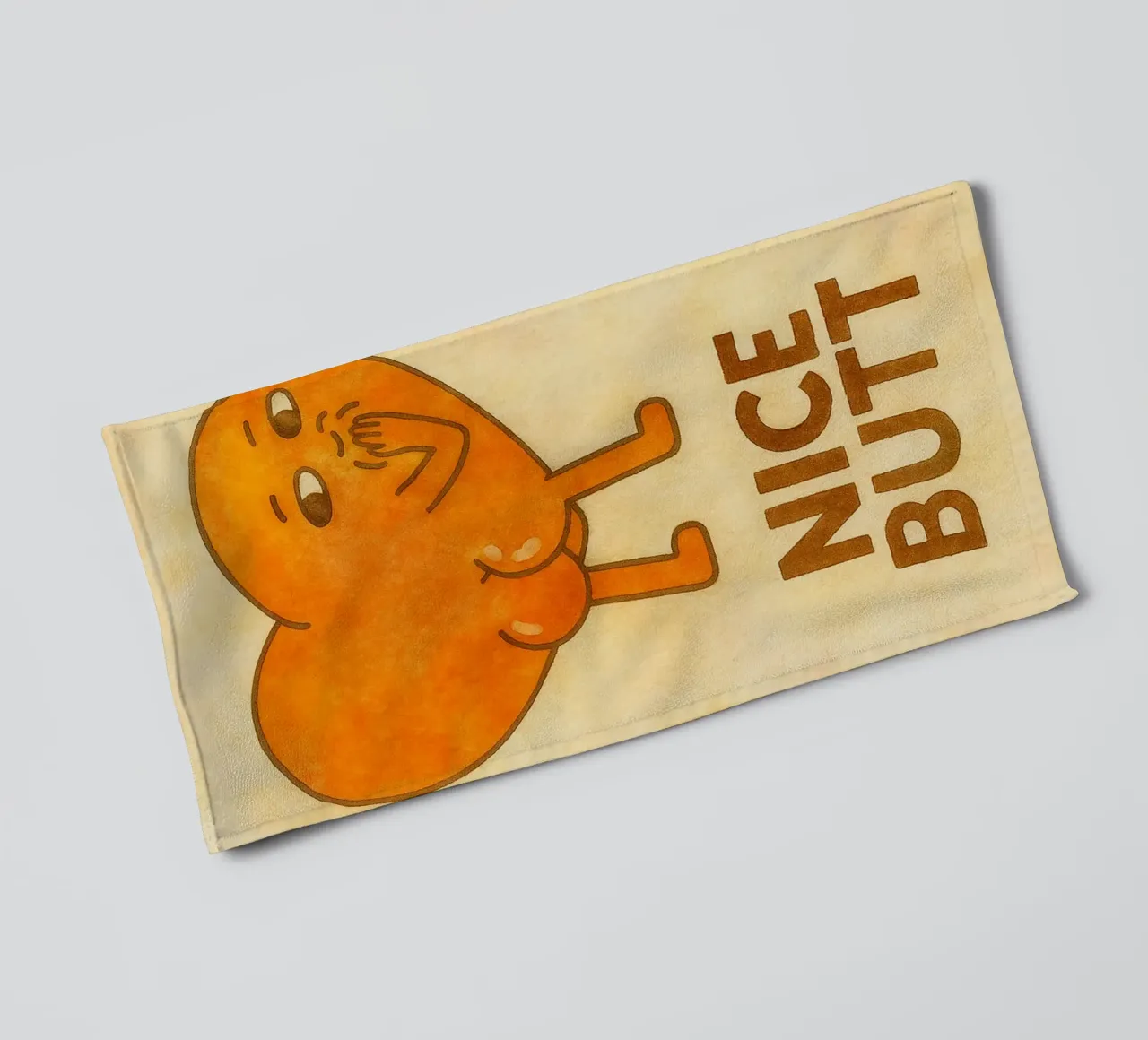 mooie kont tekening badhanddoek van muhidines