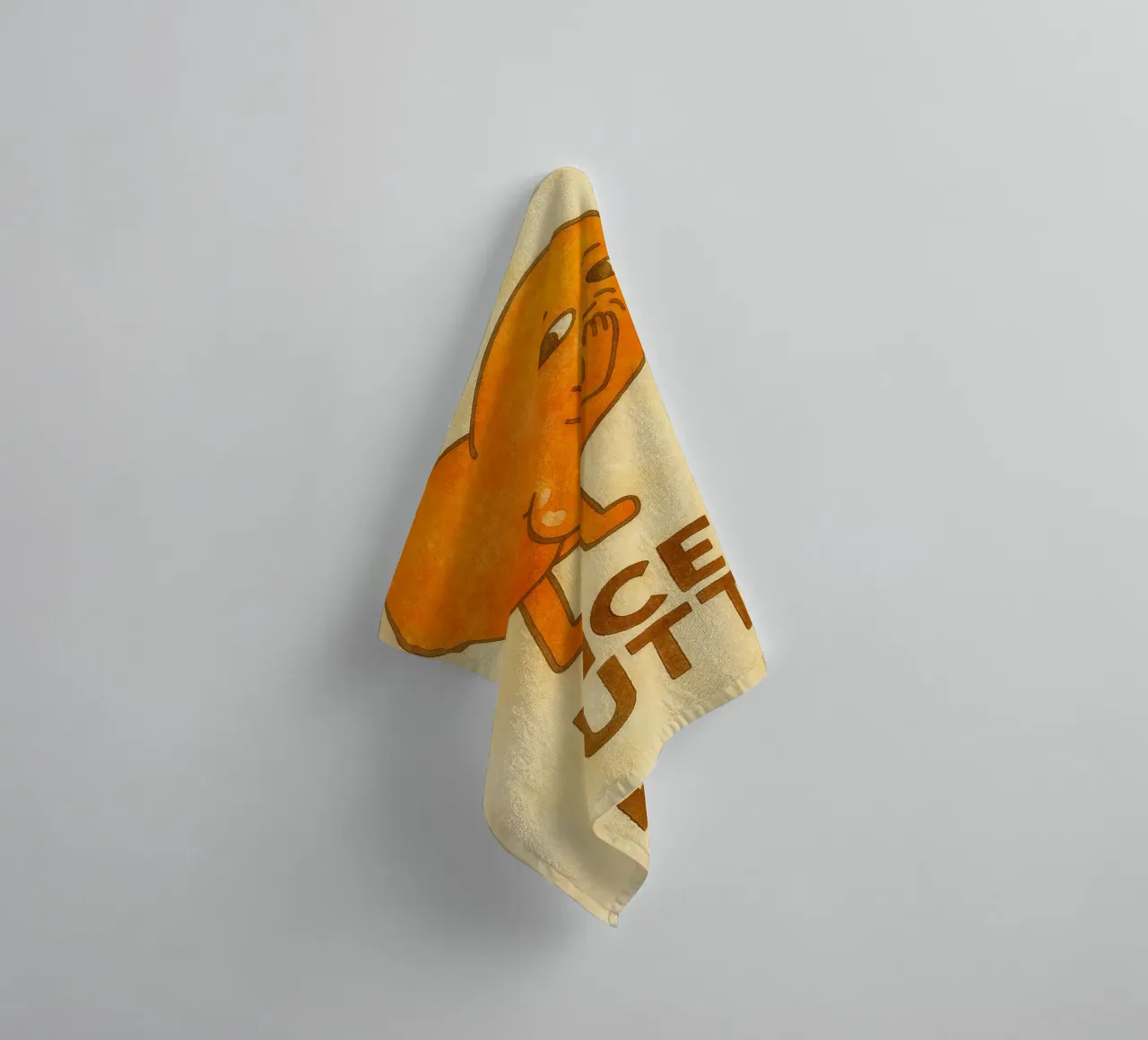 mooie kont tekening badhanddoek van muhidines