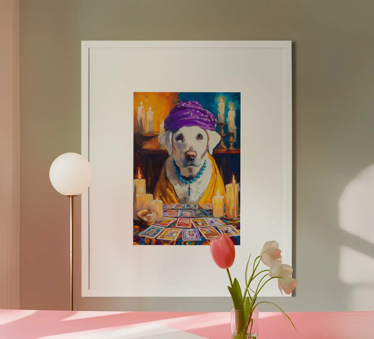 Cane Cartomante Pittura poster da Fleur de Lys