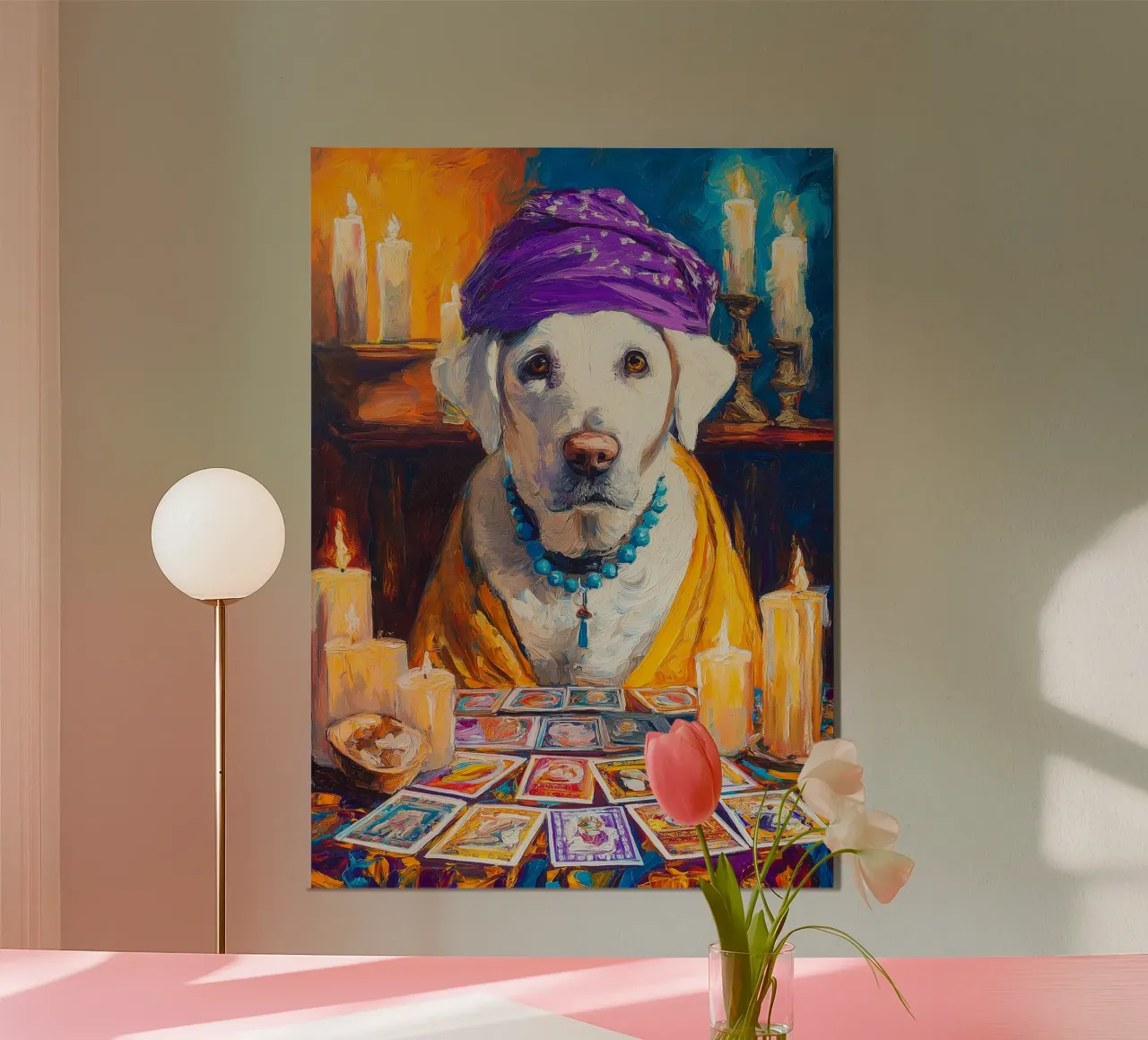 Cane Cartomante Pittura poster da Fleur de Lys
