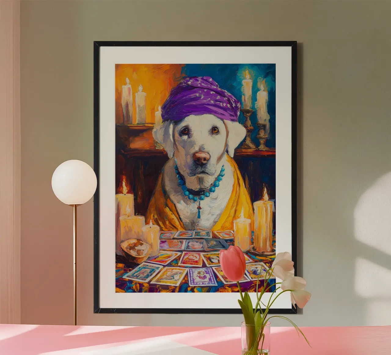 Cane Cartomante Pittura poster da Fleur de Lys