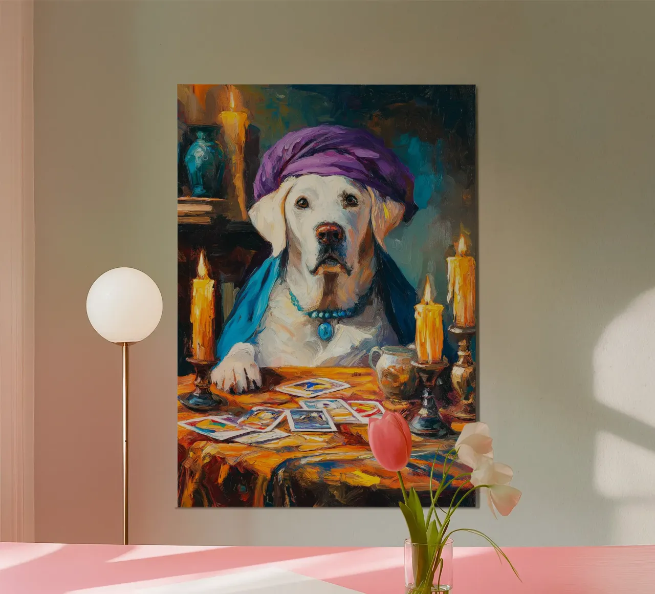 Cane Cartomante Pittura poster da Fleur de Lys