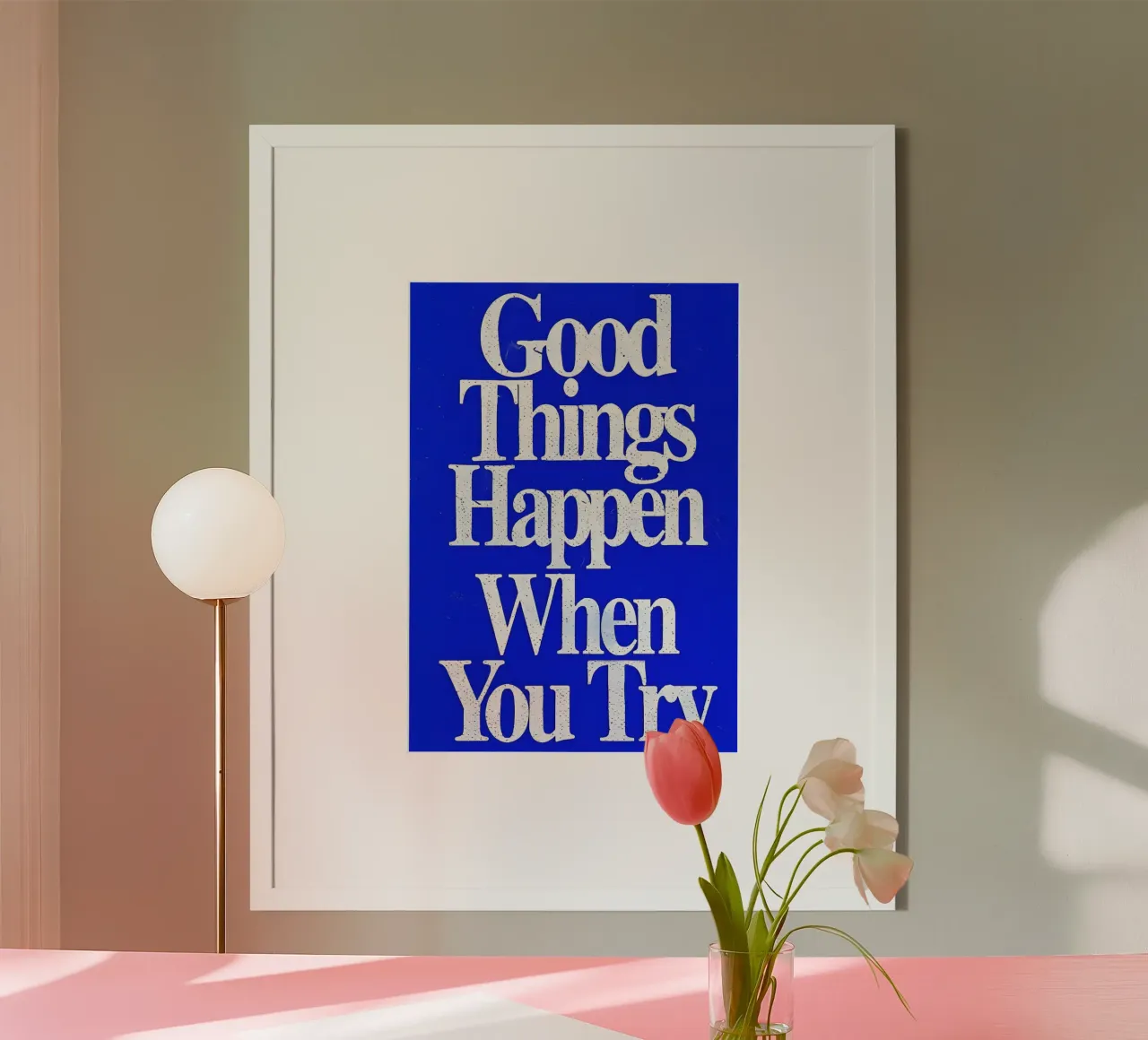'Good Things Happen When You Try carta hahnemühle da Type & Tape