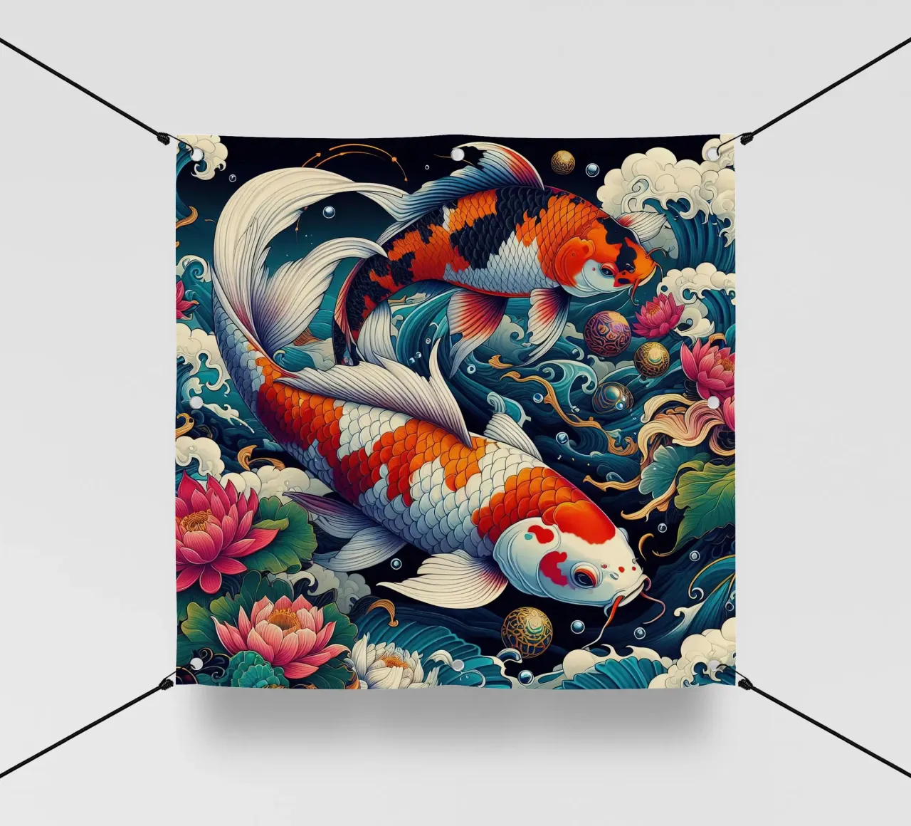 Bellissimo pesce giapponese telo in pvc da Delaney Okuneva